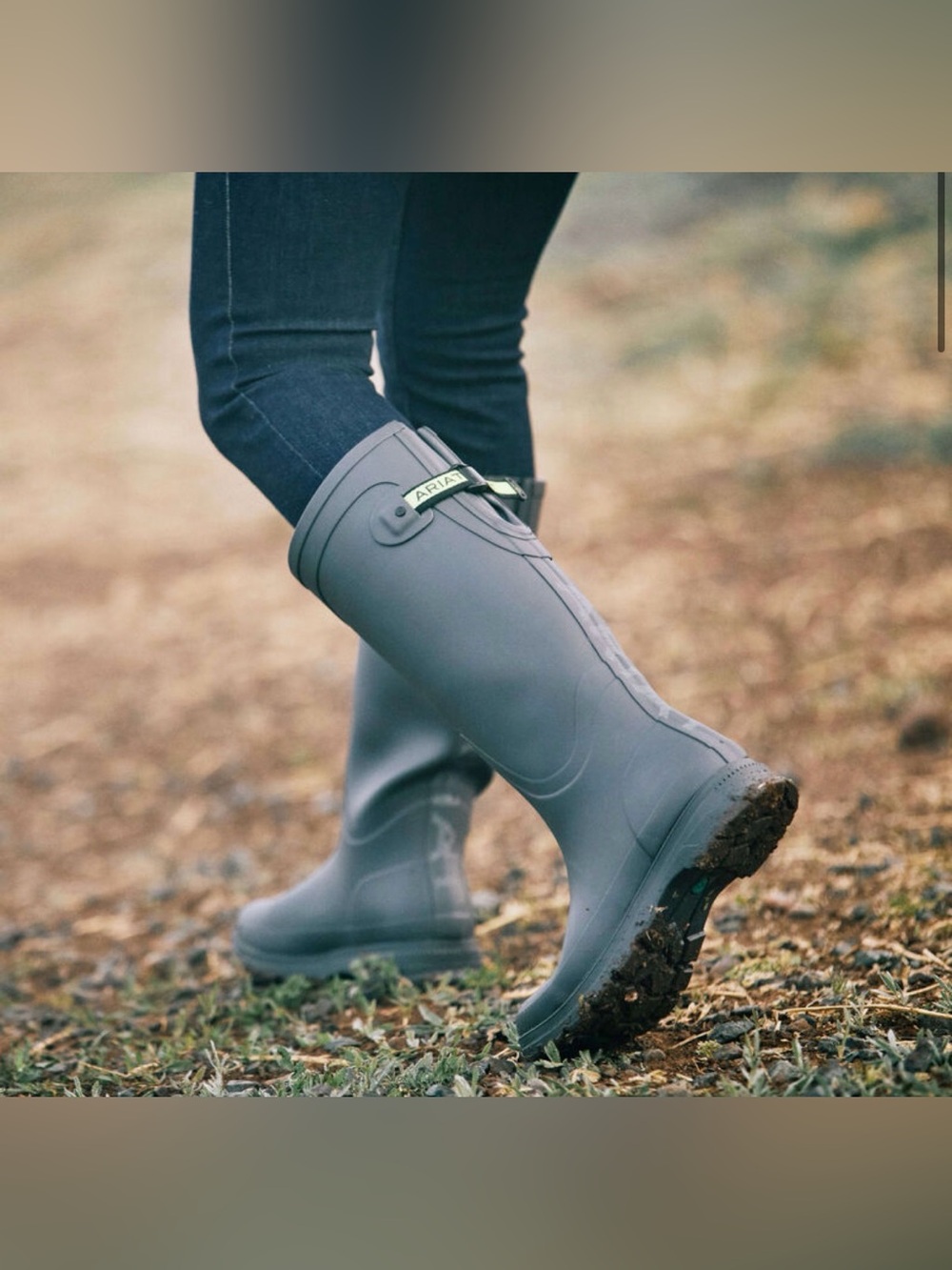 Ariat Kelmarsh Tall Rubber Boots Women’s size 7.5, Grey